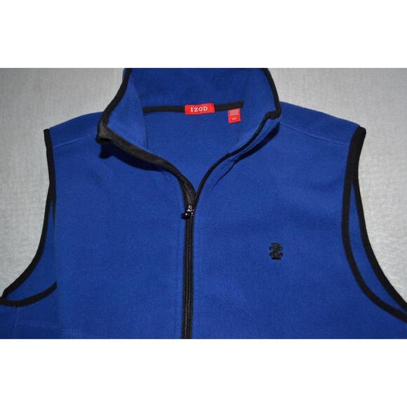 29838 IZOD Golf Jacket Vest Fleece Athletic Blue Polyester Size Small Mens - Picture 1 of 8
